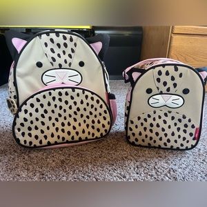 Skip Hop Zoo toddler jaguar backpack and matching lunchbox